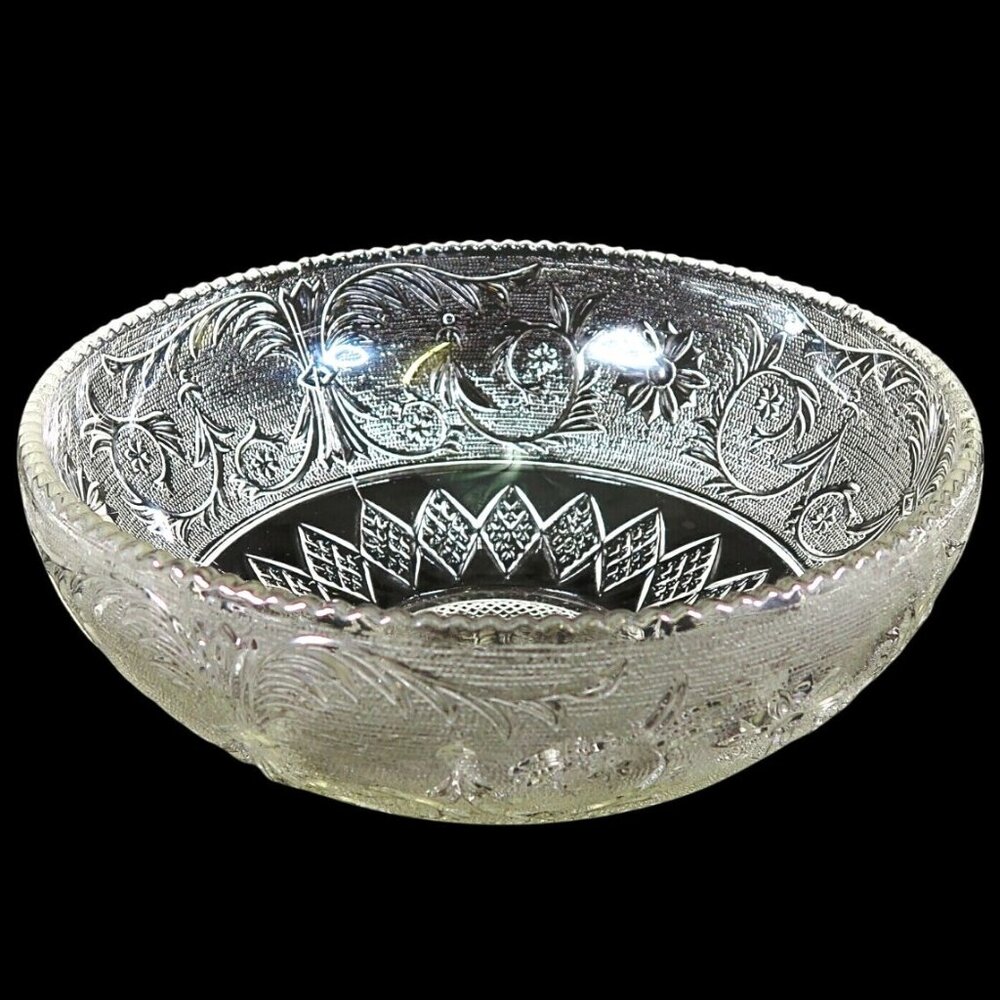 Duncan & Miller Sandwich Glass Large 9.5-Inch Salad Bowl #41 Clear Elegant